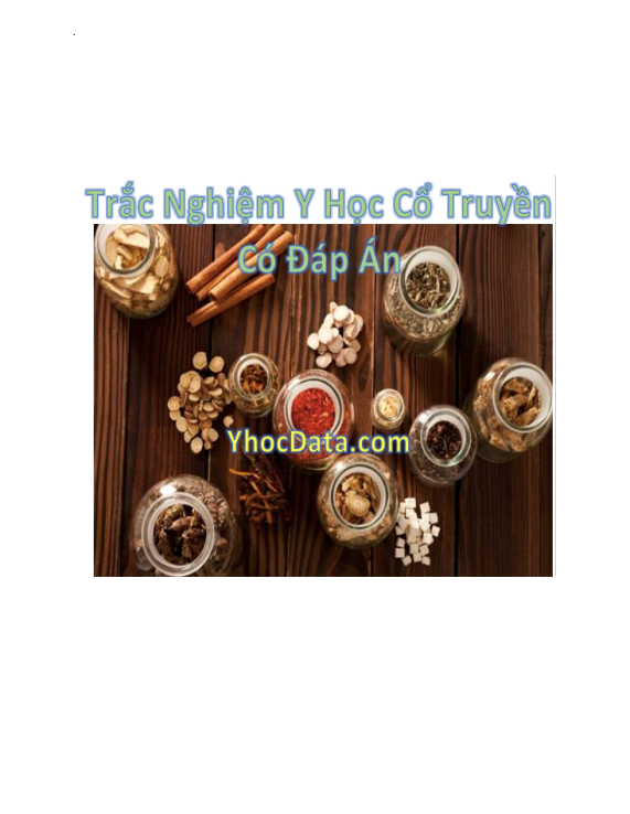 600 câu trắc nghiệm YHCT có đáp án